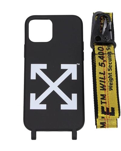 Off-White x AC Milan logo-print iPhone Case - Black