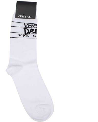 Versace Short Socks Cotton White