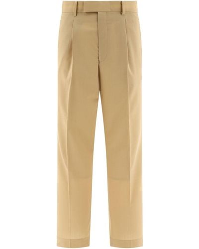 AURALEE Superfine Tropical Wool Trousers - Natural