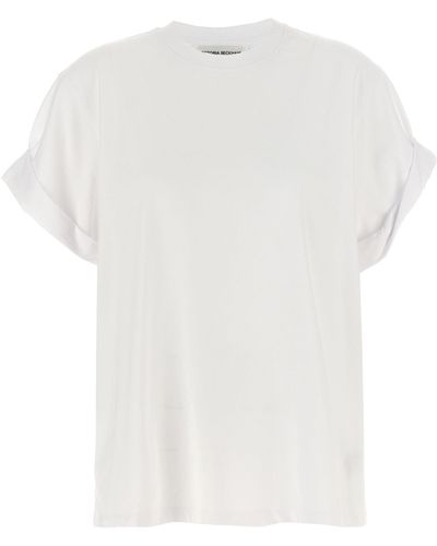Victoria Beckham Mini Logo Embroidery T-Shirt - White
