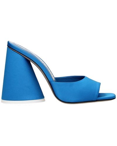The Attico Sandals Satin Heavenly Turquoise - Blue