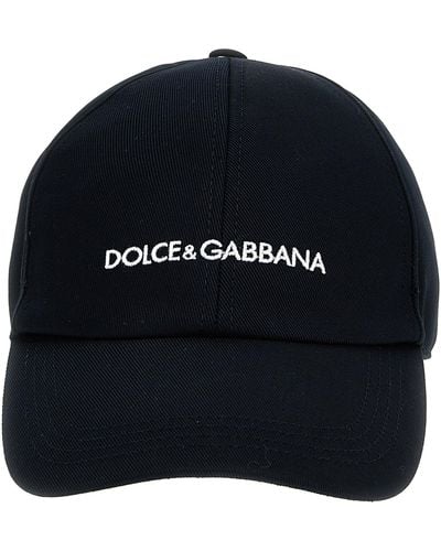 Dolce & Gabbana Logo Embroidery Cap Hats - Blue