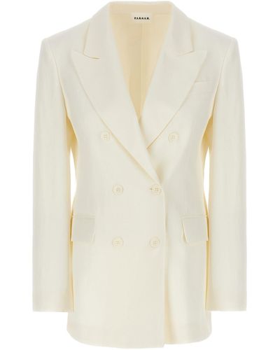 P.A.R.O.S.H. Double-breasted Blazer Blazer And Suits - White