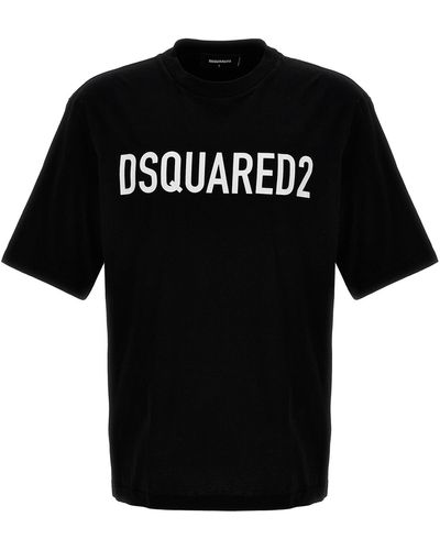 DSquared² Logo Print T-Shirt - Black