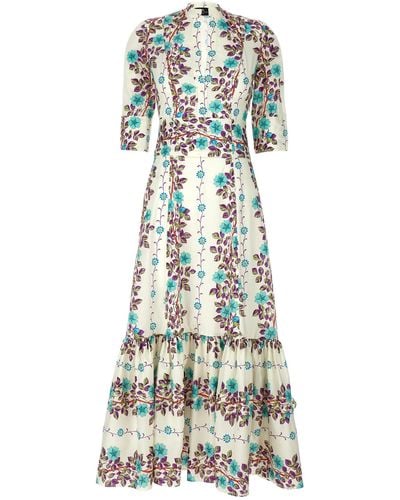 Etro Floral Print Maxi Dress Dresses - Multicolor