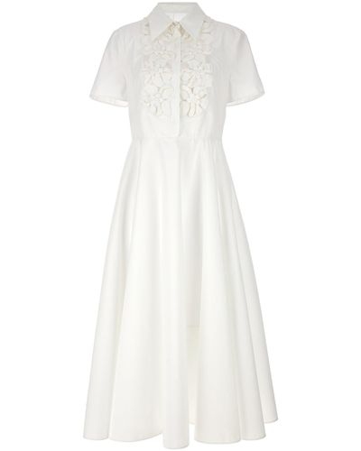 Valentino Garavani Compact Popeline Dresses - White