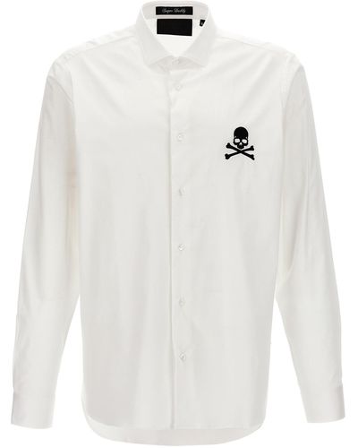 Philipp Plein Sugar Daddy Skull&Bones Camicie Bianco