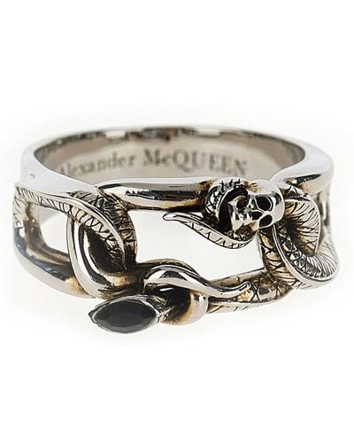 Alexander McQueen 'Jewelled' Ring - Metallic