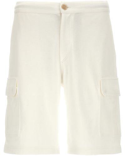 Brunello Cucinelli Cargo Bermuda Shorts - White
