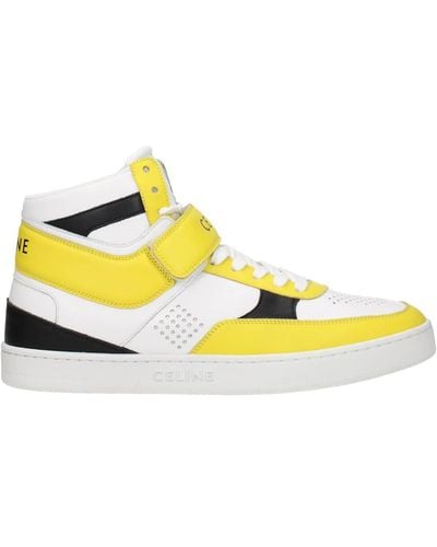 Celine Trainers Leather Yellow