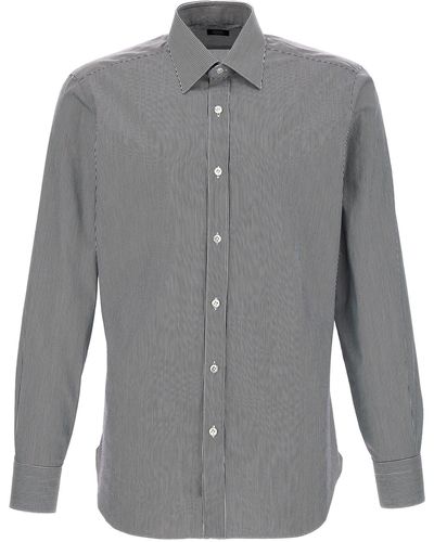 Barba Napoli Striped Shirt Shirt, Blouse - Gray