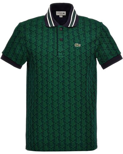 Lacoste Jacquard Shirt Polo Verde