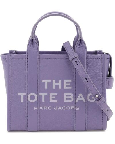 Marc Jacobs Leather The Mini Traveler Tote Bag - Purple