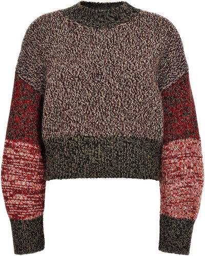 Loewe Mouliné Wool Sweater Sweater, Cardigans - Brown