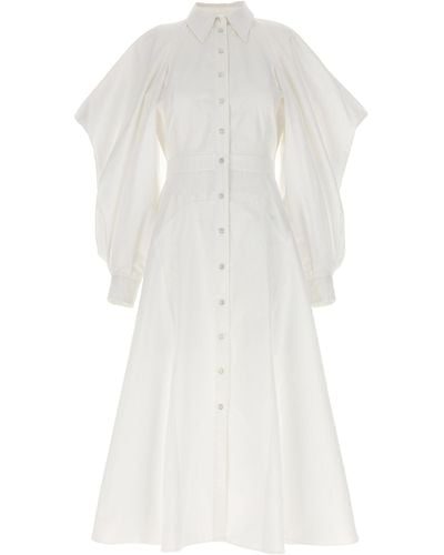 Alexander McQueen Chemisier Dress Abiti Bianco