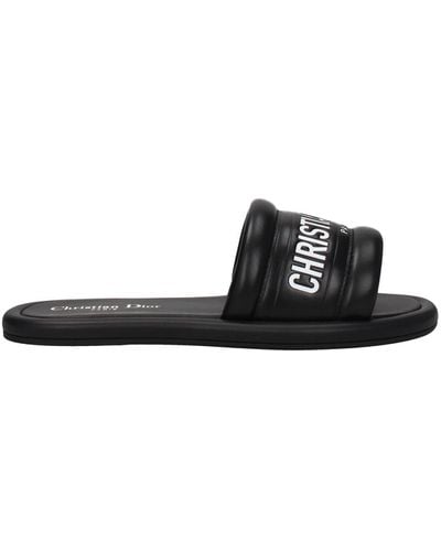 Dior Slippers And Clogs Every D Leather - Black