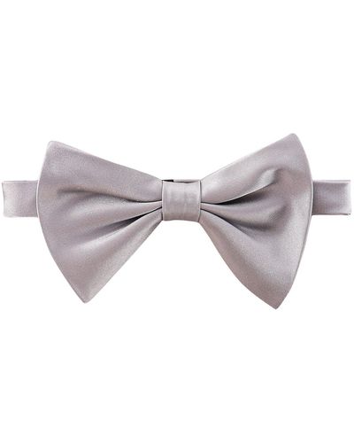 Nicky Silk Bow Tie - Grey