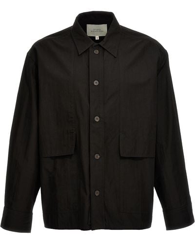 Studio Nicholson Military Shirt, Blouse - Black