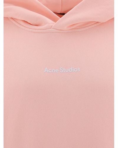 Acne Studios Felpa Con Cappuccio - Pink