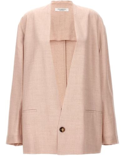 Philosophy Single-breasted Blazer Blazer And Suits - Pink