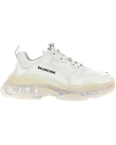 Balenciaga Triple S Clear Sole Sneakers - White
