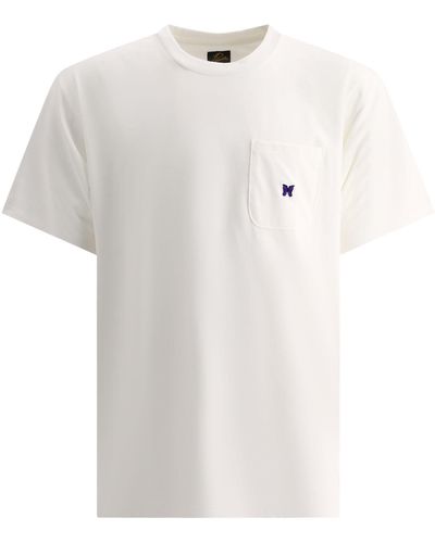 Needles T-Shirt With Embroidery And Patch Pocket - White