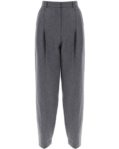 Totême Toteme Lightweight Tailored Flannel Trousers - Grey