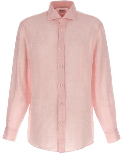 Brunello Cucinelli Linen Shirt Camicie Rosa