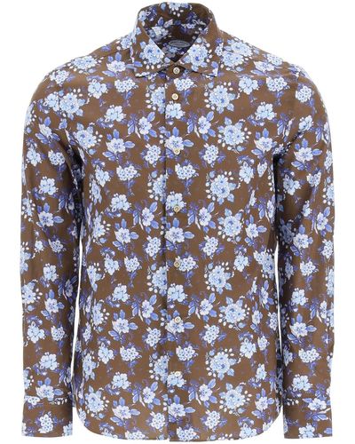 Vincenzo Di Ruggiero Amalfi Printed Shirt - Blue