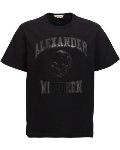 Alexander McQueen Logo Print T-Shirt - Black