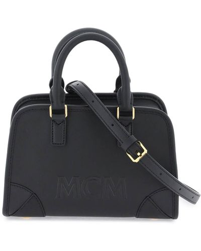 MCM Aren Boston Mini Bag - Black