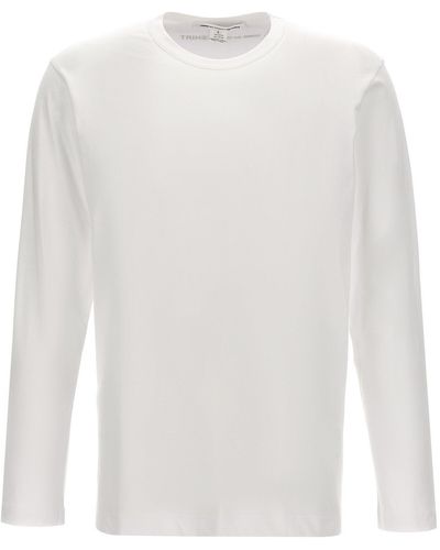 Comme des Garçons Logo Print T Shirt Bianco