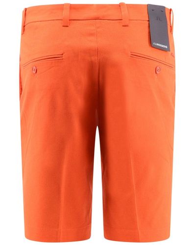 J.Lindeberg Technical Fabric Bermuda Shorts - Orange