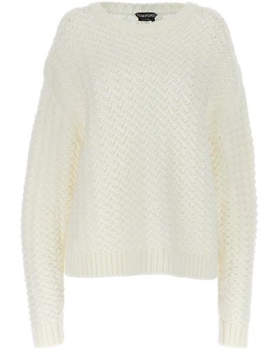 Tom Ford Wool Sweater Maglioni Bianco - Neutro