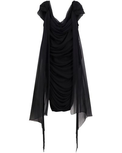 Givenchy Stretch Viscose Dress With Drapery - Black