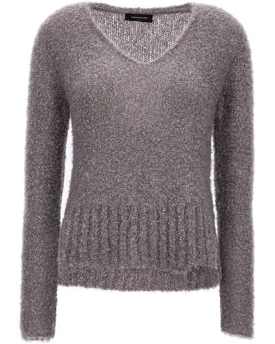 Fabiana Filippi Micro Sequin Sweater Maglioni Grigio