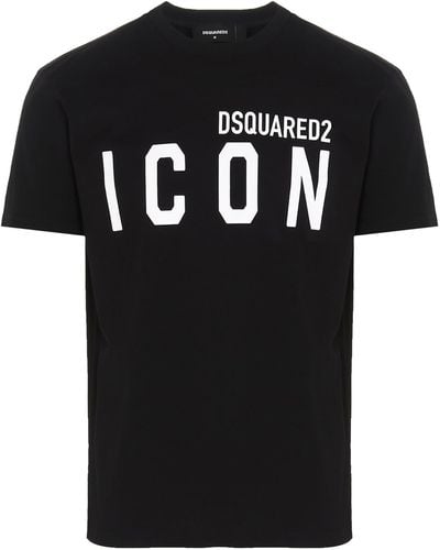 DSquared² T Shirt Stampa Icon - Nero