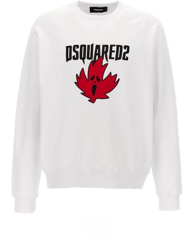 DSquared² Logo Print Sweatshirt - White
