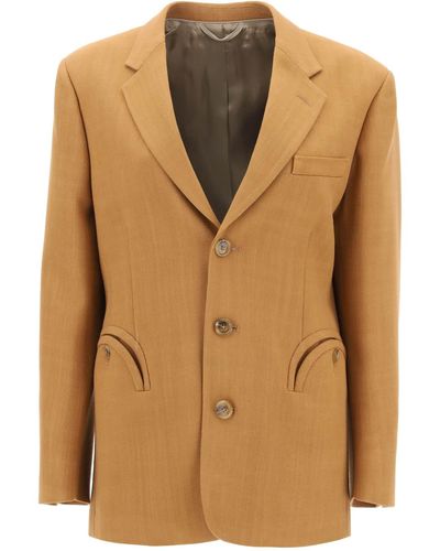 Blazé Milano Santana Peanut Nana Single Breasted Jacket - Brown