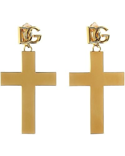 Dolce & Gabbana Cross Earrings Gioielli Oro - Metallizzato