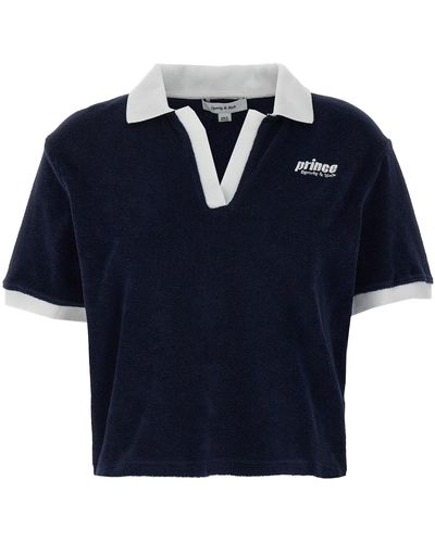 Sporty & Rich 'Prince Sporty Terry' Polo Shirt - Blue