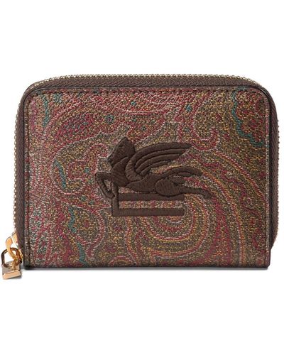 Etro Paisley Wallets & Card Holders - Brown