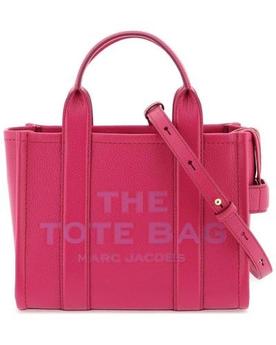 Marc Jacobs Borsa The Leather Small Tote Bag - Rosa