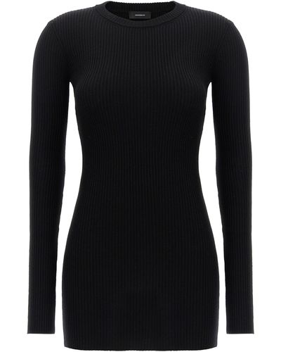 Wardrobe NYC Ribbed Mini Dress Dresses - Black