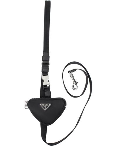 Prada Pet Friends Leashes Nylon - Black