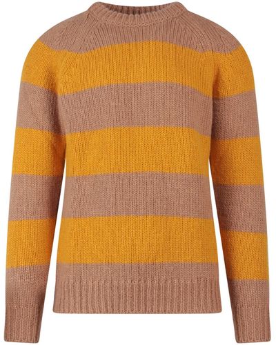 PT Torino Wool Sweater With Ripped Effect - Orange