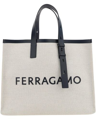 Ferragamo Shopping Bag - White