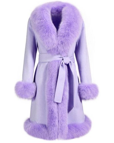 Wanan Touch Coat Liberty Lilac Mixed Cashmere - Purple