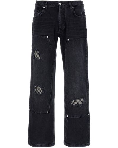 Misbhv Monogram Print Loose Fit Jeans, $331, farfetch.com