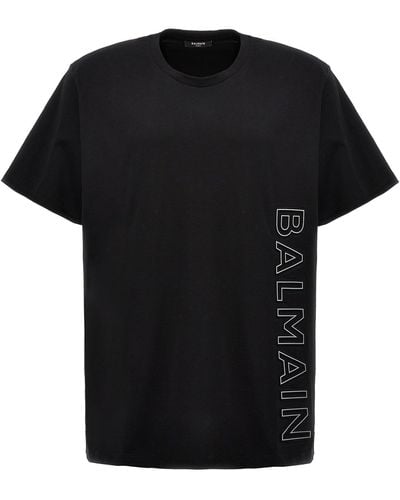 Balmain T-shirt con logo goffrato - Nero